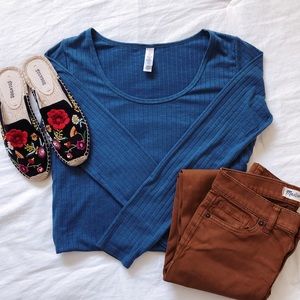 LuLaRoe Ribbed Long Sleeve Shirt